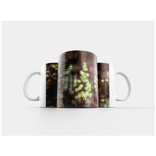 фото Кружка "боке, зима, рождественская елка" 320 мл lotsprints