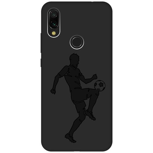 Матовый чехол Football для Xiaomi Redmi 7 / Сяоми Редми 7 с эффектом блика черный матовый чехол football для xiaomi redmi go сяоми редми го с эффектом блика черный