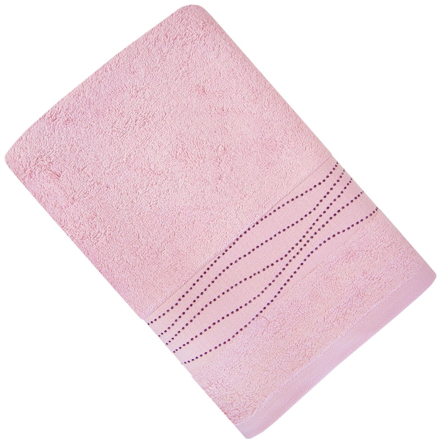Полотенце кристалл розовое Бамбук 70%/Тенсель 30%, 70х140, Розовый - фотография № 3