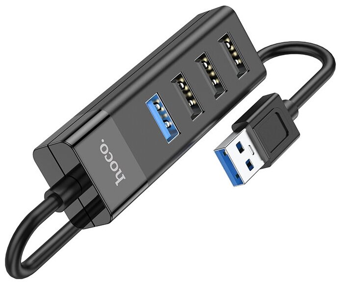 Многофункциональный USB хаб HB25 Easy mix 4-in-1 converter (USB to USB3.0+USB2.0*3) черный