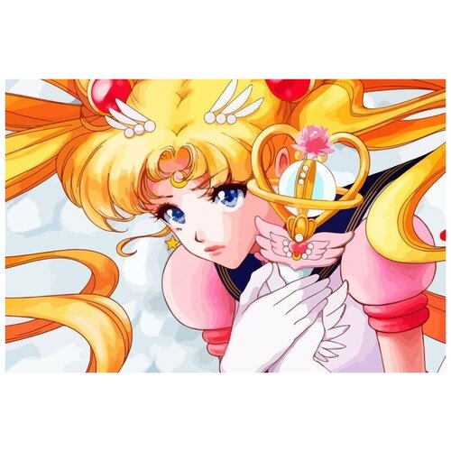 Картина по номерам на холсте Аниме Сейлор Мун Sailor moon - 7565 Г 60x40 картина по номерам набор для раскрашивания на холсте аниме сейлор мун sailor moon 7561 г 60x40