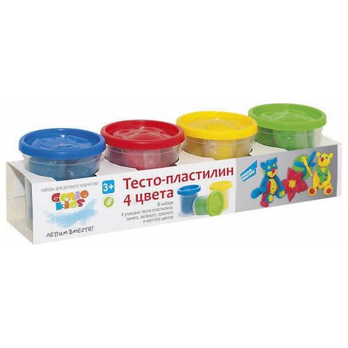 Набор для лепки Genio Kids Тесто-пластилин 4 цвета