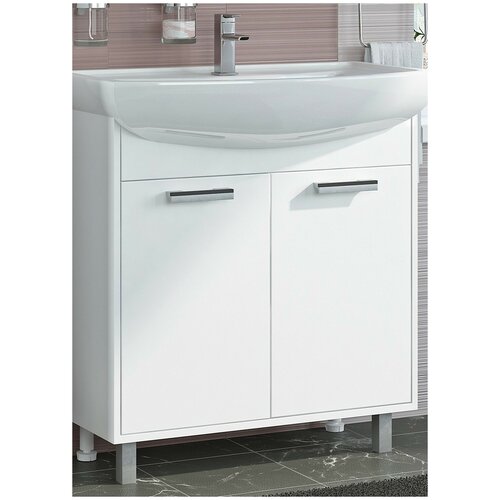 Тумба с раковиной Francesca Avanti Eco 80 белый (2 дв. ум. Балтика 80)