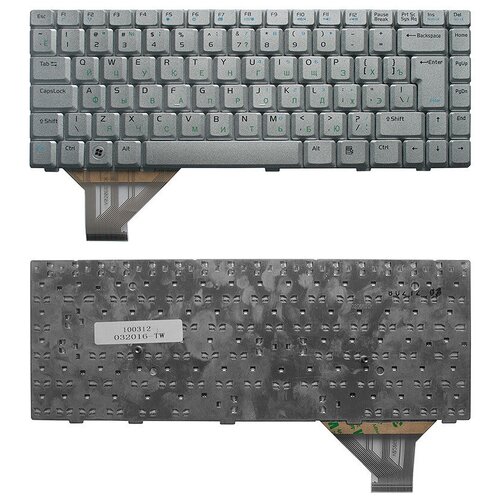 Клавиатура для ноутбука Asus A8 F8 N80 N81A W3 Z99 Series Г-образный Enter Серебристая без рамки PN 0KN0-712US01 04-NAA1KRUS1 1230₽