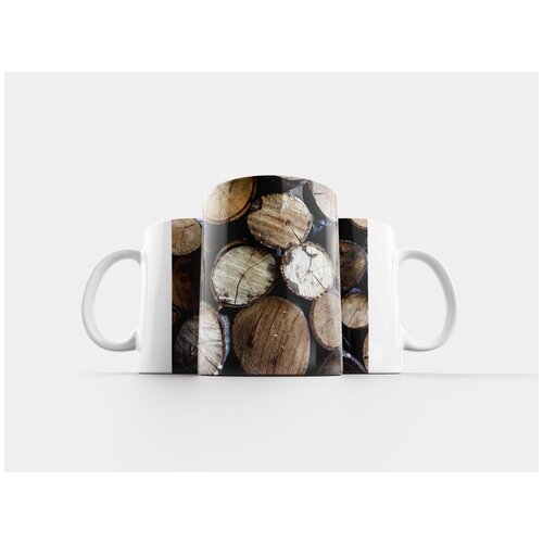 фото Кружка "поленница, пиломатериалы, древесина" 320 мл lotsprints