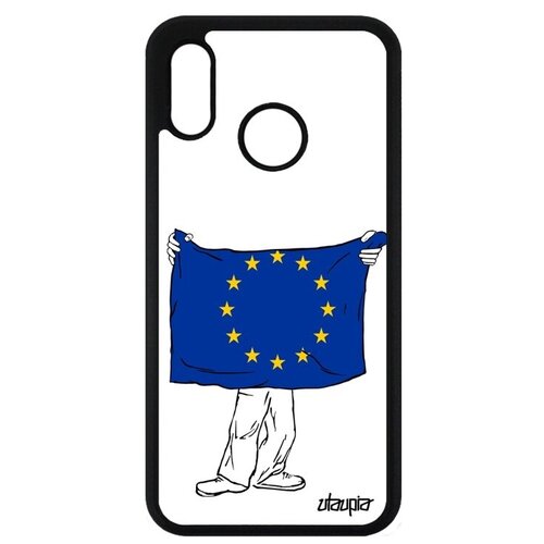 фото Чехол для телефона // huawei p20 lite // "флаг европы с руками" стиль туризм, utaupia, белый