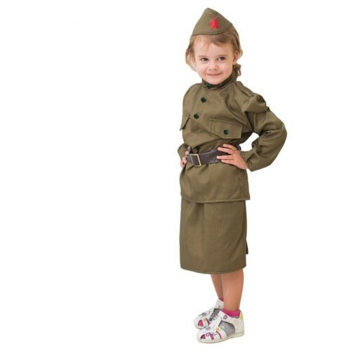 Военная форма Солдаточка, 122-134см, 5-7лет гимнастерка военная детская люкс в комплекте с пилоткой и ремнем 122 134см 5 7лет