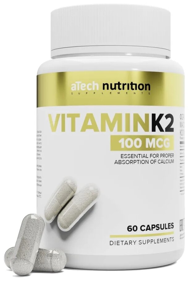 Vitamin K2, 100 мкг, 0.45 г, 60 шт.