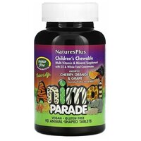 Nature`s Plus Animal Parade таб., 240 г, 90 шт., вишня, апельсин, виноград