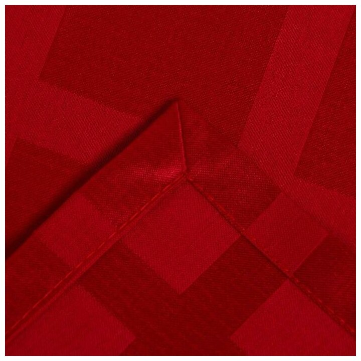 Скатерть "Этель" Geometry 150*220 +/-3см, цв. бордовый, пл. 192 г/м2, хл с вгмо