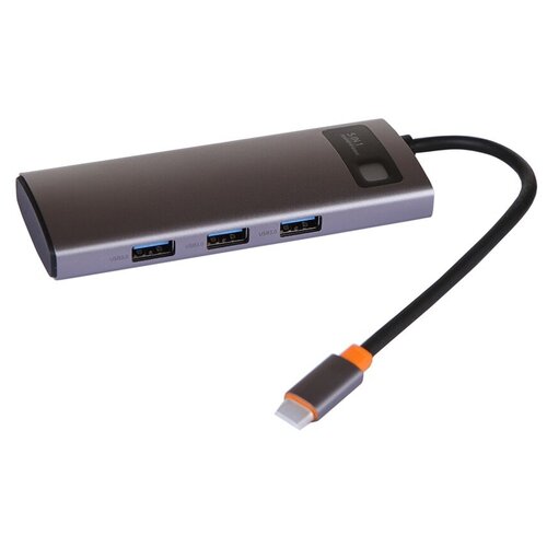 Хаб Baseus Metal Gleam Series 5-in-1 Multifunctional Type-C HUB Docking Station Gray 30Hz Version WKWG020013 354000₽