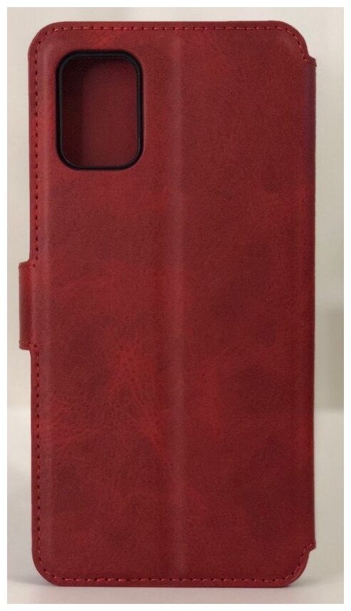 Чехол книжка для Samsung Galaxy A51 A515 кожаный красный с магнитной застежкой / flip чехол с функцией подставки - фотография № 2