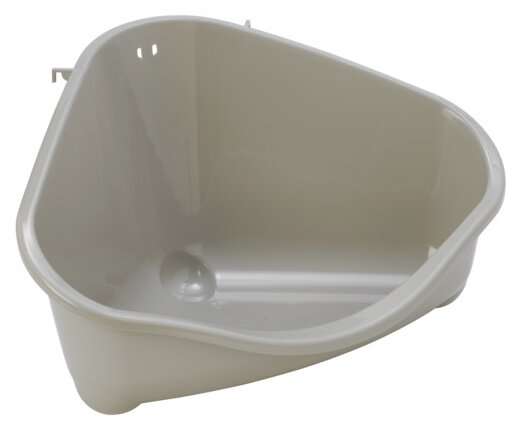 Moderna Туалет для грызунов угловой большой 49*33*26см серый - фотография № 1