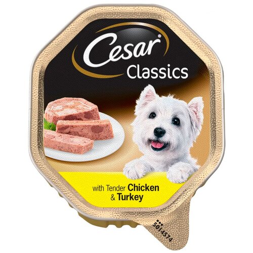 Cesar Консервы для собак паштет курица и индейка 10204875 0,15 кг 35581 (10 шт)