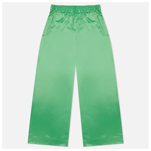 Женские брюки Y-3 Classic Tech Silk Wide Leg зелёный, Размер L