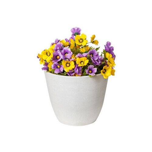 Горшок для растений GreenShip S-11V25 Белый камень