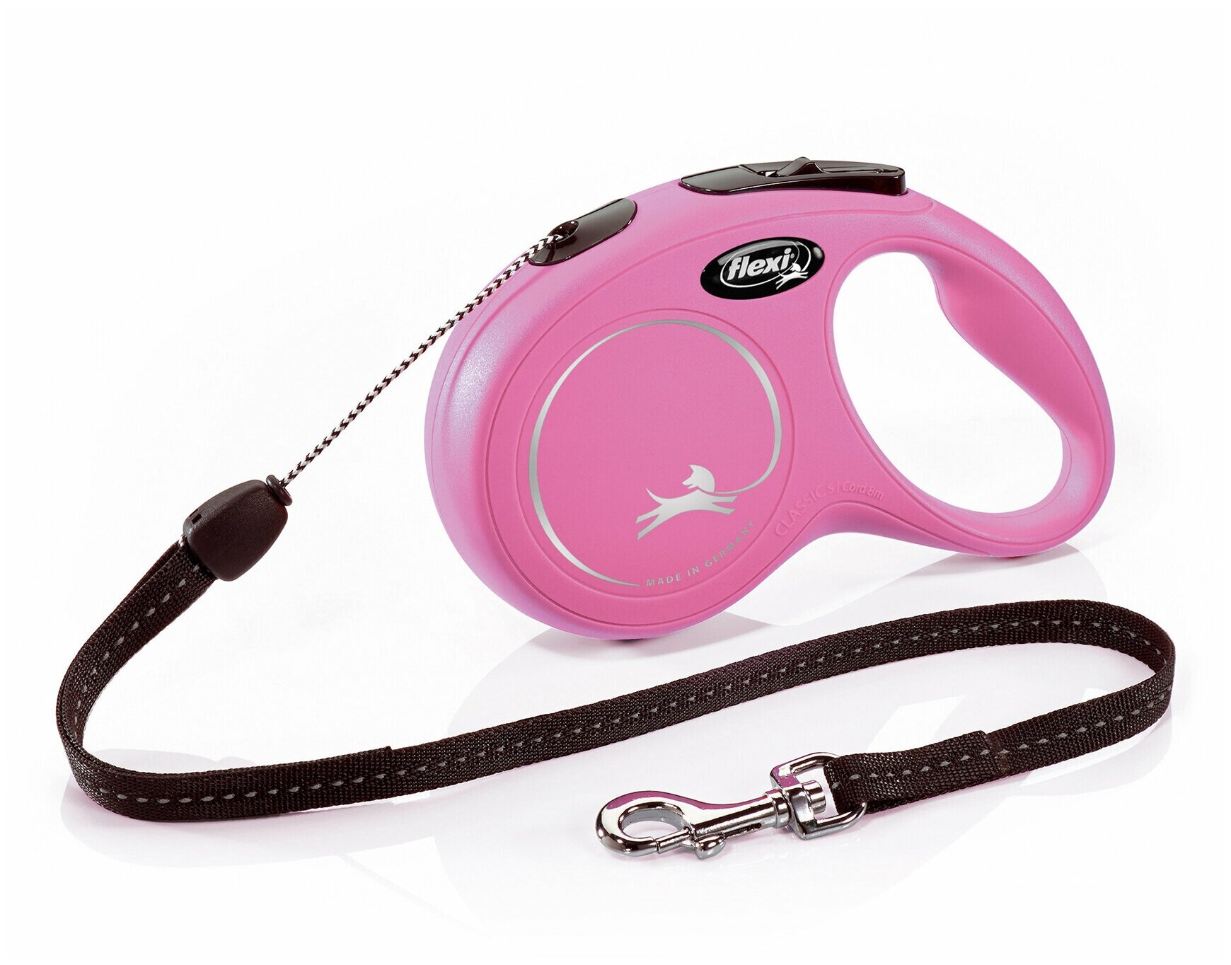 Поводок-рулетка Flexi New Classic cord S 8m 12 kg pink - фотография № 2