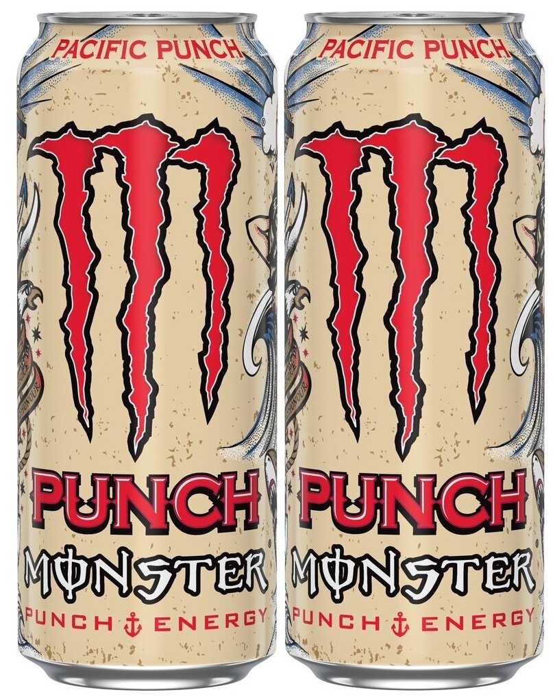 Энергетический напиток Monster Energy Pacific Punch / Монстер Пасифик Пунш 2 шт. 500мл (Великобритания) - фотография № 2