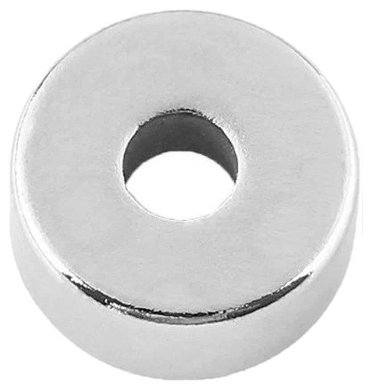 Неодимовый магнитный диск 10х3 мм с зенковкой 7х3,5 мм (упаковка 6 шт.)
