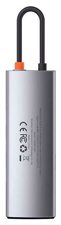 Baseus Адаптер переходник с Type-C на 3USB 30SDMicro SDType-CHDMIEthernet 8-in-1 HUB серый