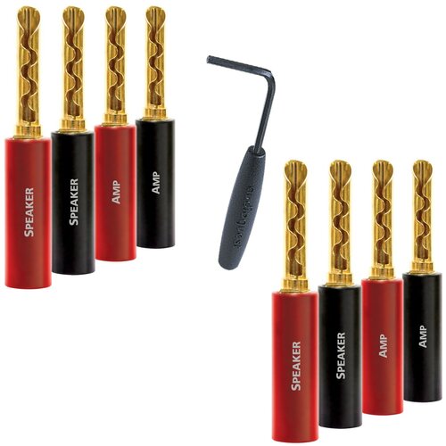 Разъем Банана Audioquest SureGrip100 BFA/Banana Gold (Set of 8) разъем банана audioquest suregrip507 banana gold set of 4