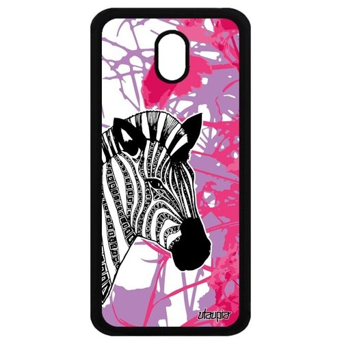 фото Защитный чехол на смартфон // galaxy j3 2017 // "зебра" zebra лошадь, utaupia, розовый