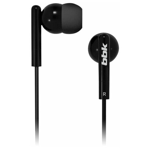Наушники вкладыши BBK EP-1003S 12м черный проводные в ушной раковине 29900₽