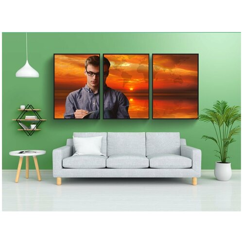 фото Набор модулных постеров для интерьера "предприниматель, начинать, запускать" 60x90 см. в тубусе, без рамки lotsprints