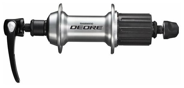 Втулка задняя Shimano T610 Deore: 32 H, 8/9/10 скоростей, QR, цвет серебристый