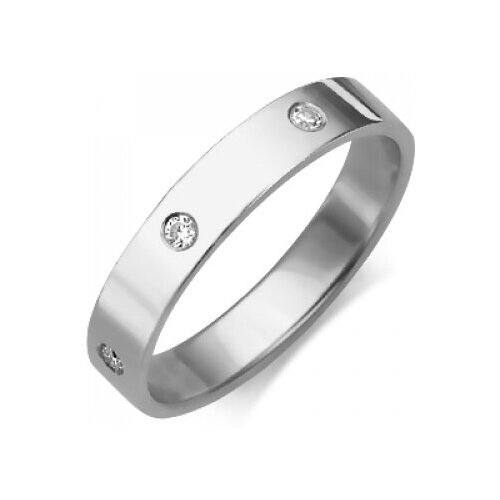 PLATINA jewelry Обручальное кольцо из белого золота с бриллиантом 01-1130-00-101-1120-30, размер 20,5