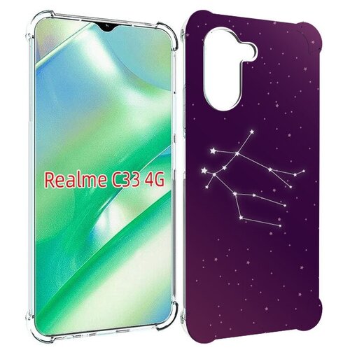 Чехол MyPads знак-зодиака-близнецы-4 для Realme C33 4G задняя-панель-накладка-бампер