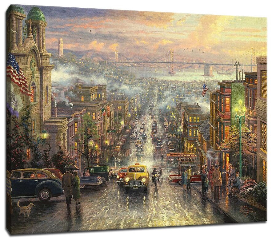 Картина Уютная стена "Томас Кинкейд - сердце Сан-Франциско" 80х60 см