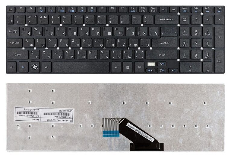 Клавиатура для ноутбука Acer MP-10K33SU-6981W черная 810₽
