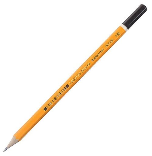 INFORMAT карандаш Design HB 1 шт., PPNBY-HB оранжевый 1 шт.