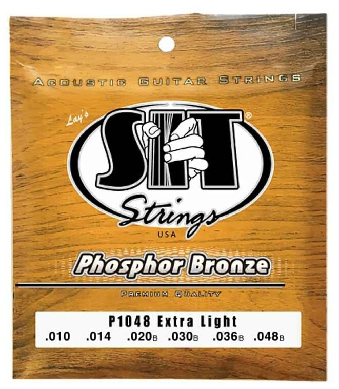 Струны для акустической гитары SIT Strings P1048 Phosphor Bronze Extra Light 10-48 — фото 1