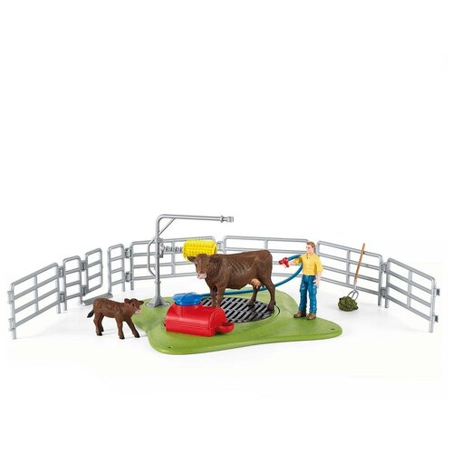 Набор Schleich Весёлая мойка для коровы