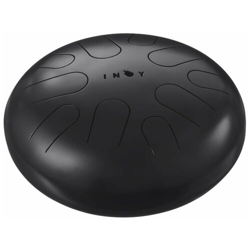 tongue drum 6 inch steel 8 tones ethereal hand pan drum with 2 mallets storage drum bag drumsticks musical instrument Глюкофон INOY Black IN26BL19 26 см, черный, До-мажор, 9 лепестков