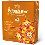 Чай черный цейлонский Ceylon Gold 100пак 200г SebaStea Шри-Ланка - изображение