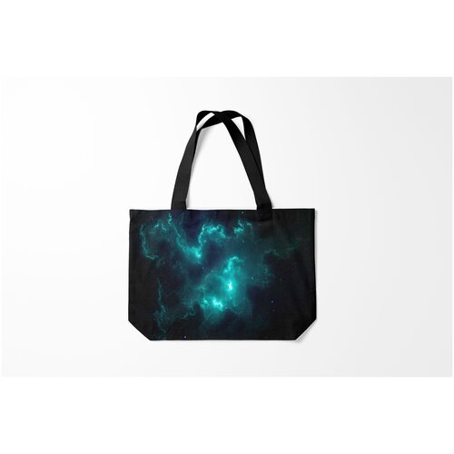 фото Сумка-шоппер / 46х35 см / неоновые принты / космос неоновый neon space burnettie