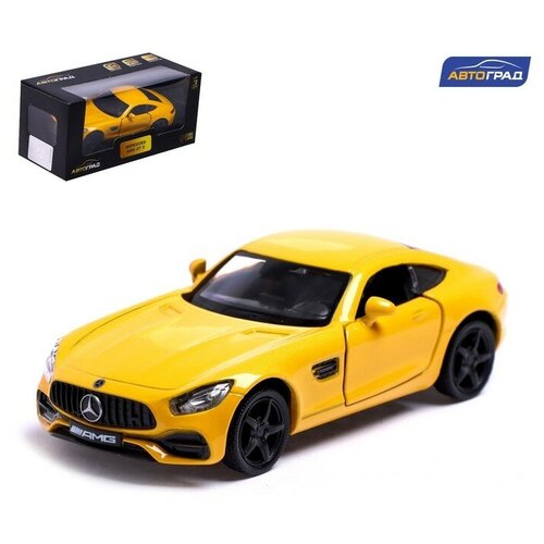 фото Машина металлическая mercedes-amg gt s, 1:32, открываются двери, инерция, цвет жёлтый автоград