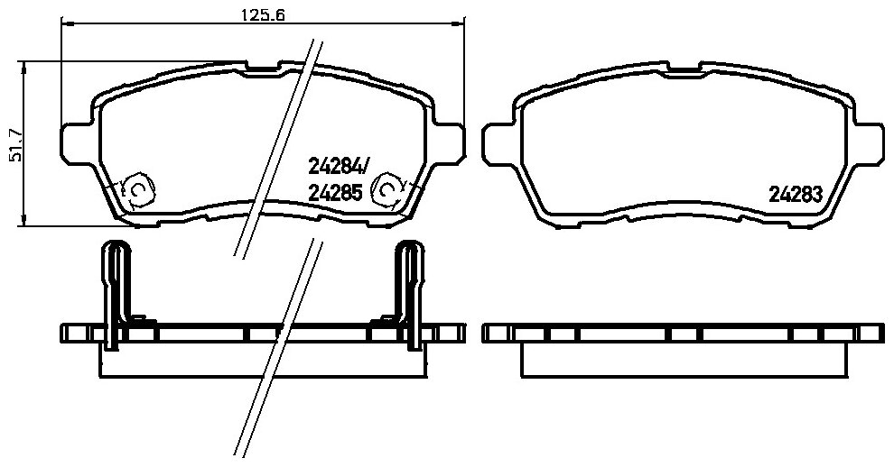 Дисковые тормозные колодки передние NISSHINBO NP5030 (1 шт.)