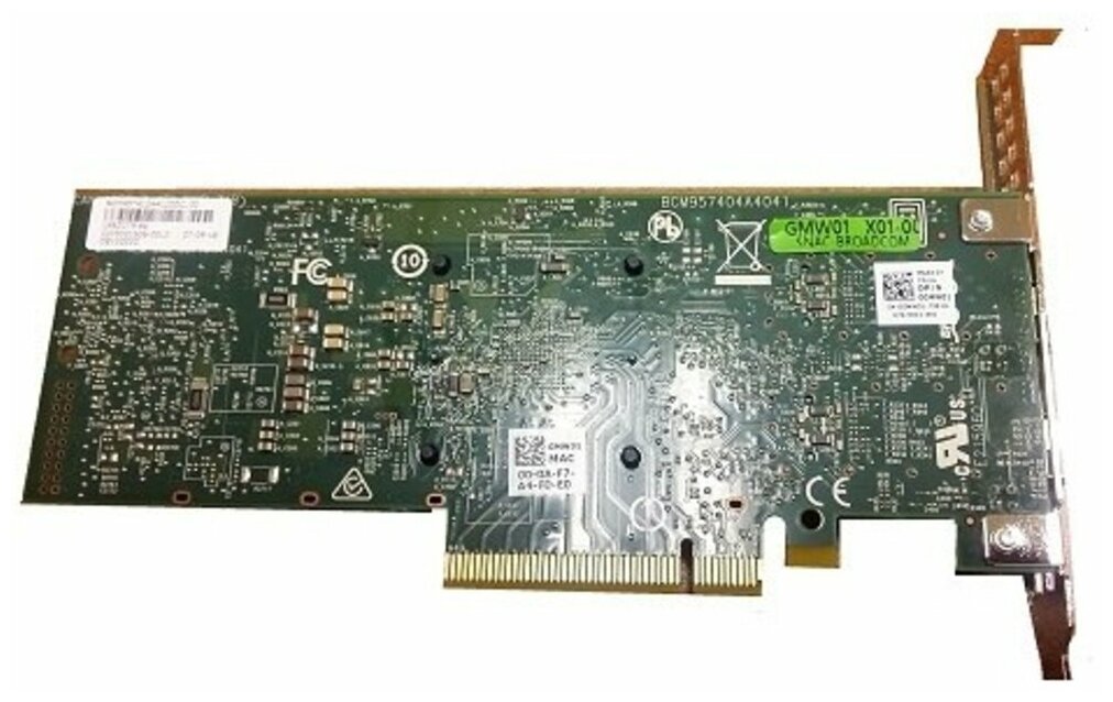 Контроллер Dell NIC Broadcom 57416 DP 10G Base-T PCIe Adapter Low Profile