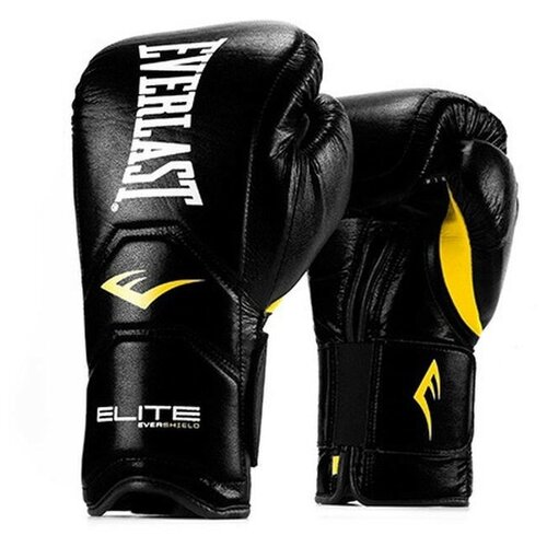 Перчатки тренировочные на липучке Everlast Elite Pro 18oz черные