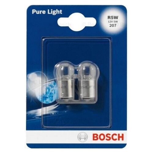 Лампа автомобильная галогенная Bosch Pure Light 1987301022 R5W 12V 5W 2 шт.