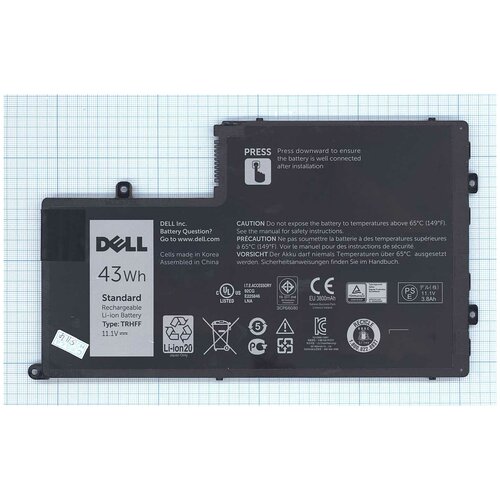Аккумуляторная батарея TRHFF для ноутбука Dell Inspiron 15-5547 43Wh аккумуляторная батарея для ноутбука dell inspiron 15 5547 43wh trhff