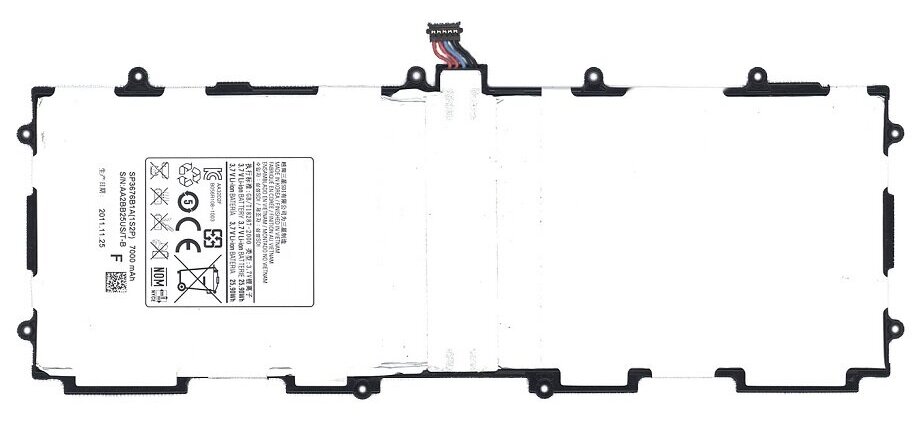 Аккумуляторная батарея SP3676B1A(1S2P) для Samsung Galaxy Tab GT-P7500 3.7V 25.9Wh