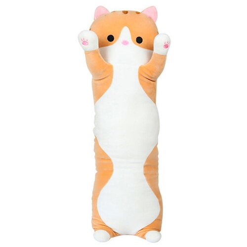 Мягкая игрушка-подушка кот 65 см, Кигурумер, длинный кот батон, котенок антистресс, Котик лежебока, подушка обнимашка.