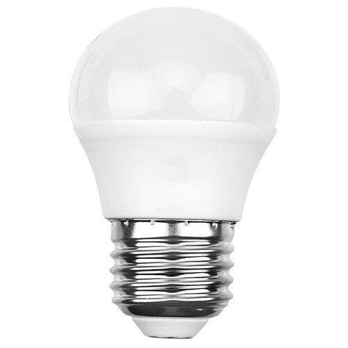 фото Лампа светодиодная rexant шар, е27, 7,5 вт, 6500 к, холодный свет