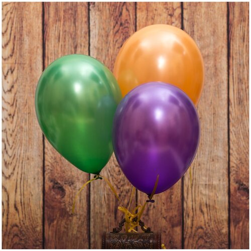 фото Разноцветные надувные шарики "металлик" с металлическим блеском, для молодоженов на свадьбу, фотосессию и для декора интерьера на праздник, в наборе 20 штук свадебная мечта