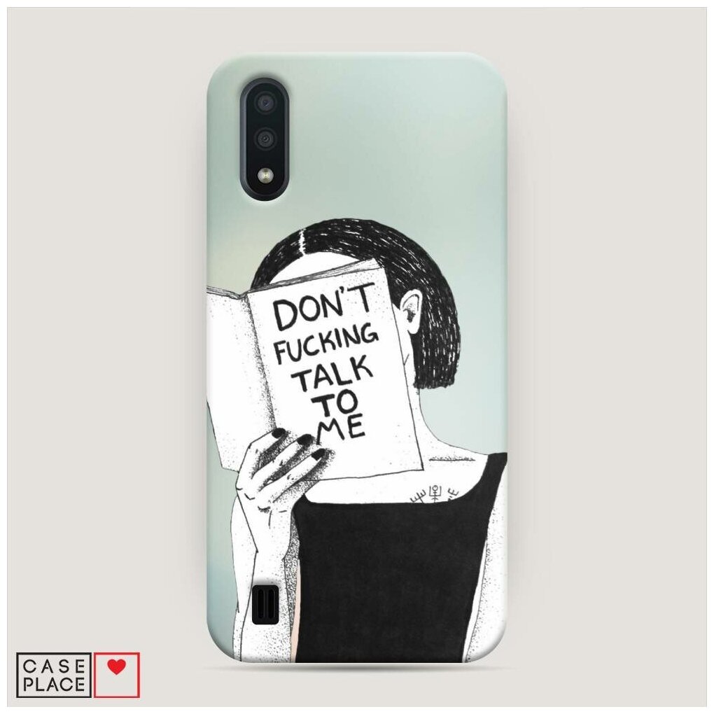 Силиконовый чехол "Dont fucking talk to me" на Samsung Galaxy A01 / Самсунг Гэлакси А01